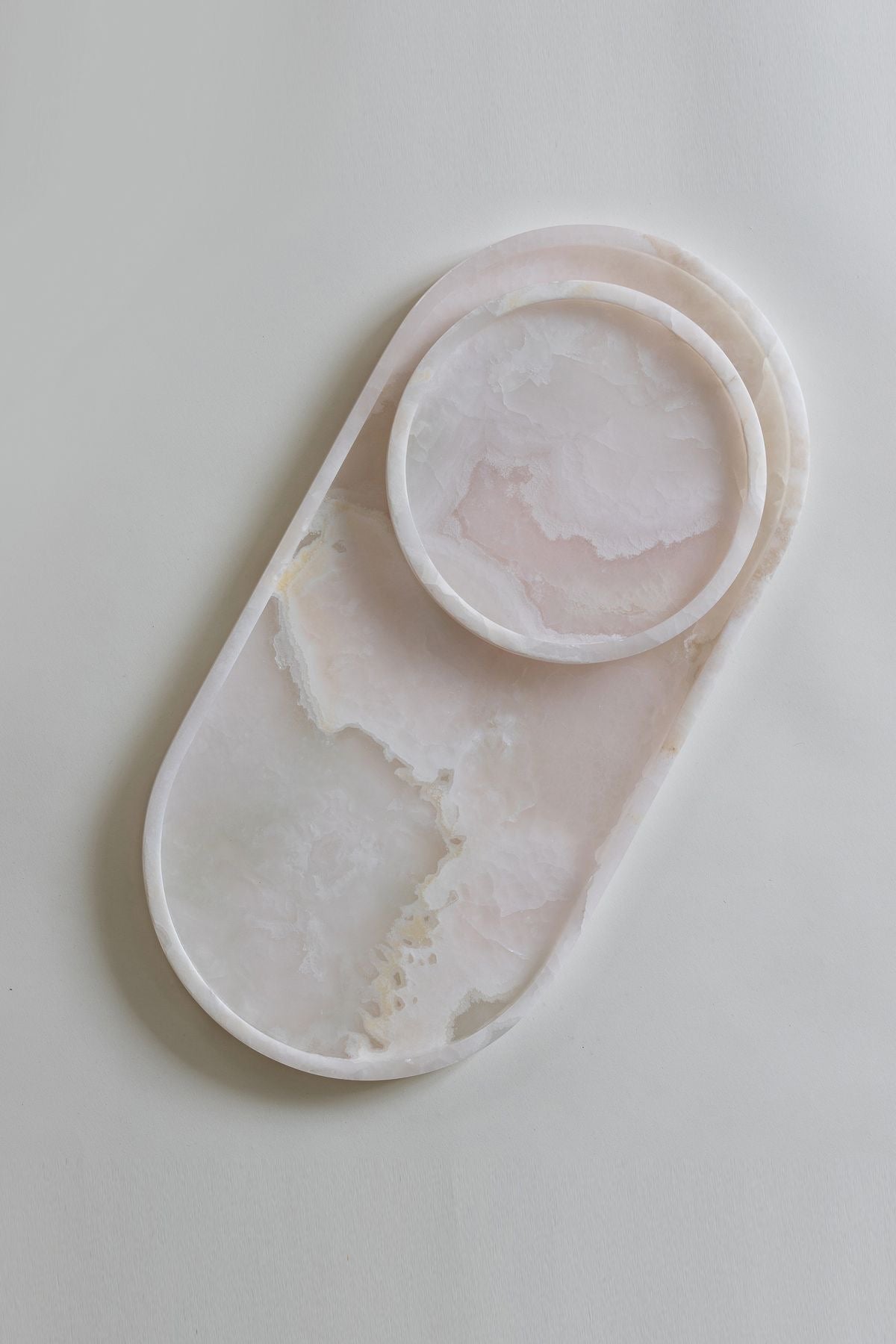 Blush Onyx Vanity Tray Set